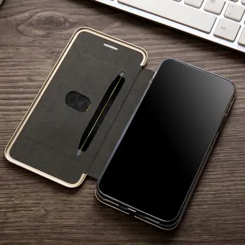 Pu deri cüzdan Kart Yuvası İnce Kılıf Manyetik Kapak Çevirin iPhone 14 13 Pro 12 Mini XS Max XR 7 8 Artı 11 Pro Max 0