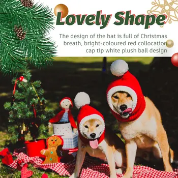 Noel Pet Şapka Yumuşak Örme Kış Sıcak Kedi Köpek Kap Kostüm Yaratıcı Noel Partisi Dekorasyon Yavru Köpek Aksesuarları
