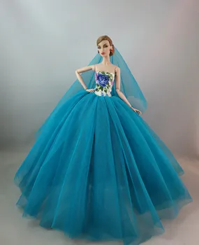Yeni Parti Barbie düğün elbisesi Giysileri barbie bebek Etek Kıyafetler Barbie Giyim