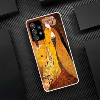Öpücük Gustav Klimt Tasarım Silikon Çağrı Telefon Kılıfı İçin Samsung Galaxy A72 A52 A71 A51 A32 A22 A12 A02S A31 A21S M21 M31S M51