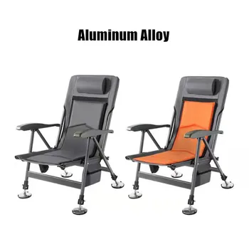 Katlanabilir Balıkçılık Sandalye plaj sandalyeleri Açık Alüminyum alaşımlı piknik BARBEKÜ kamp sandalyesi Koltuk Ayarlanabilir Arkalığı Dört bacak Recliner 0
