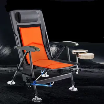 Katlanabilir Balıkçılık Sandalye plaj sandalyeleri Açık Alüminyum alaşımlı piknik BARBEKÜ kamp sandalyesi Koltuk Ayarlanabilir Arkalığı Dört bacak Recliner 2