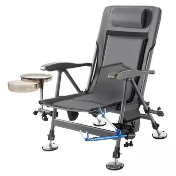 Katlanabilir Balıkçılık Sandalye plaj sandalyeleri Açık Alüminyum alaşımlı piknik BARBEKÜ kamp sandalyesi Koltuk Ayarlanabilir Arkalığı Dört bacak Recliner 4