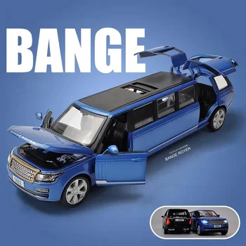 1:32 Simülasyon Land Range Rover Uzatmak Alaşım Limuzin Metal pres döküm model araç Geri Çekin Yanıp Sönen Müzikal Çocuk Oyuncakları Erkek Hediye 1