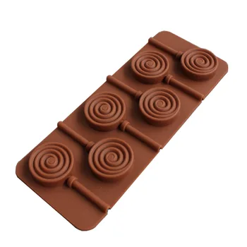Aomily Çörek Lolipop Kalıp DIY Bakeware Silikon 3D El Yapımı Pop Enayi Sopa Lolly Şeker Çikolata Kalıp Sopa Şekli