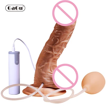 GaGu Gerçekçi Penis Oyuncak Ejaculating Gerçekçi Yapay Penis Büyük Vantuz Yetişkin Seks Oyuncak Kadınlar İçin Lezbiyen Masturbator Vibratör