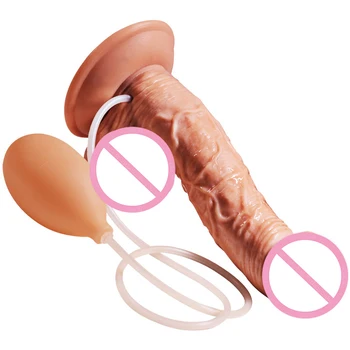 GaGu Gerçekçi Penis Oyuncak Ejaculating Gerçekçi Yapay Penis Büyük Vantuz Yetişkin Seks Oyuncak Kadınlar İçin Lezbiyen Masturbator Vibratör 5