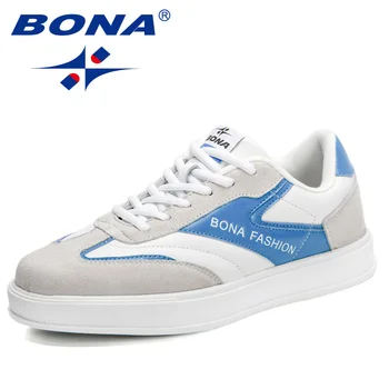 BONA 2022 Yeni Tasarımcılar Platformu Düşük Üst Spor gündelik ayakkabı Erkekler Sokak Kaykay Ayakkabı Adam Yürüyüş Ayakkabısı Mansculino