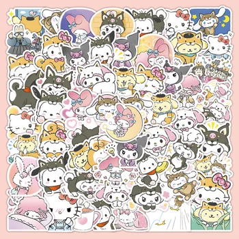 60 adet Hello Kitty Kuromi Benim Melodi Çıkartmalar Sanrio Çıkartmalar Sevimli Çıkartmalar Karışımı Anime Çıkartmalar Kawaii Etiket Paketi Dizüstü Bilgisayar Cilt