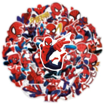 10/30/50 adet Disney Marvel Anime Örümcek Adam Çıkartmalar Avengers Çıkartması Motosiklet Dizüstü Araç Telefonu Su Geçirmez Karikatür Sticker Oyuncak