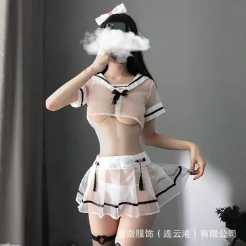 Lolita Seksi Erotik İç Çamaşırı Öğrenci Cosplay İç Çamaşırı Seti Anime Okul Kız Rol Oynamak Kostüm JK Üniforma Seks Giyim kadın