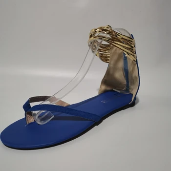 Yeni kadın rahat sandalet moda ayak bileği kayışı Geri Fermuar Kaymaz Flats açık ışık Rahat plaj ayakkabısı Sandalia Feminina