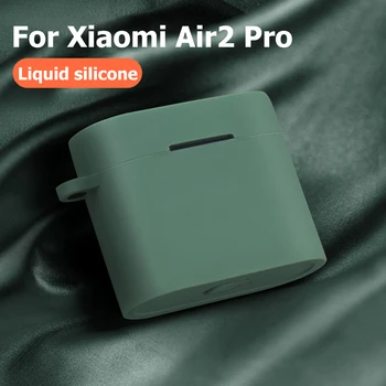 Sıvı Silikon kulaklık kutusu için Xiaomi mi hava 2 Pro Kapak İçin Xiaomi mi mi gerçek Kablosuz Kulaklık 2 Pro kulaklık Kılıfı Carabiner ile