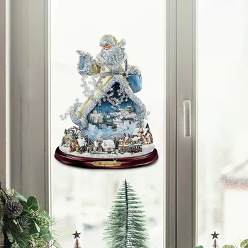 Noel Kristal Ağacı Sticker Ayrılabilir PVC Dekorasyon Pencere Çıkartmaları Kullanımlık Yeni Yıl Çıkartmalar Kış Ev Mobilyası 2