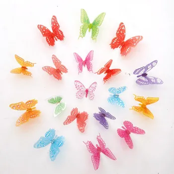 36 adet 3D kristal kelebek duvar çıkartmaları oturma odası çocuk yatak odası düğün odası ev duvar dekorasyonu buzdolabı çıkartmalar