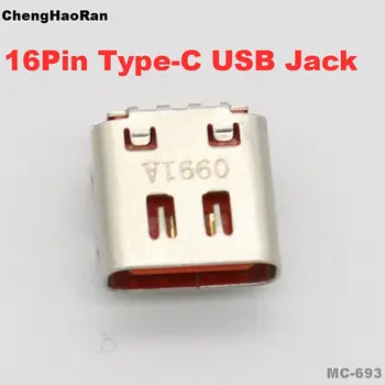 2/5/10 adet Kırmızı 16P Usb Tip C Şarj Portu Jack Dock Soket Fiş Şarj Konektörü Onarım Parçaları Mobil Tablet PC Dizüstü 16Pin