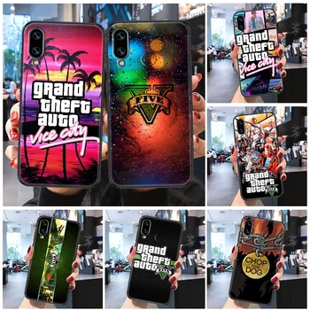 GTA V 5 GTAV Grand Theft Auto telefon kılıfı İçin Huawei P Mate P10 P20 P30 P40 10 20 Akıllı Z Pro Lite 2019 Buzlu siyah tpu funda 2
