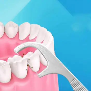 7/4 adet Paslanmaz Çelik Kürdan Metal Taşınabilir Kürdan İpi Diş Temizleyici Depolama Tüpü İle Oral Temizlik Diş İpi Çok
