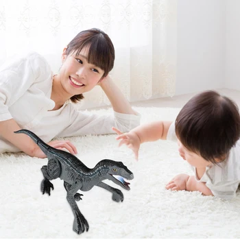 2.4 G RC Simülasyon Dinozor Oyuncak Velociraptor led ışık Kükreyen Robot Dinozor Oyuncaklar Çocuklar için Doğum Günü Hediyeleri Ürünleri 1