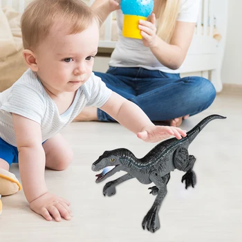 2.4 G RC Simülasyon Dinozor Oyuncak Velociraptor led ışık Kükreyen Robot Dinozor Oyuncaklar Çocuklar için Doğum Günü Hediyeleri Ürünleri 5