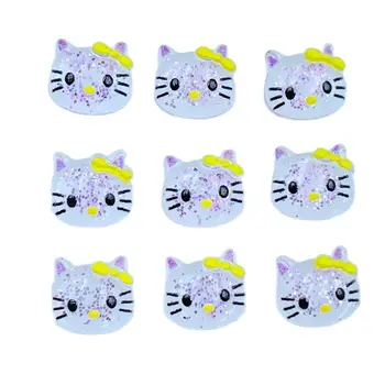 Yeni Mini Parlak Çizgi film Hello Kitty 30 Adet Kawaii Kedi Reçine Albüm DIY Manikür Aksesuarları Dekorasyon İçin 3D Rhinestones