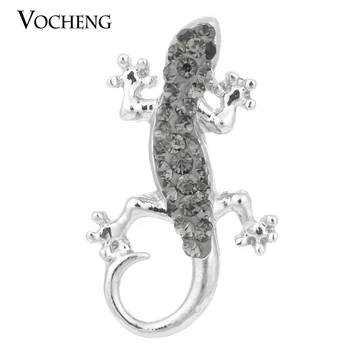 Vocheng Zencefil Yapış Takı Gri Kristal 18mm Gecko Vn-1063 0