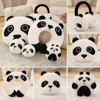 Çok Tarzı Panda Periferik peluş oyuncak kulak koruyucu Arkalığı Cüzdan Boyun Yastık Dolması peluş arkadaşlar İçin hediye