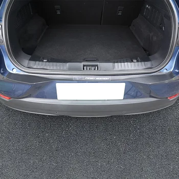 Araba Arka Tampon Koruma Koruyucu PU Deri Karbon Fiber Sticker anti-scratch Bagaj Kapısı Giriş Muhafızları Ford Mach-E 2021 2022