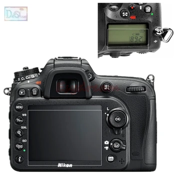 Kendinden yapışkanlı Cam / Film Ana LCD + Üst Omuz Bilgi Ekran Koruyucu Güvenlik Kapak için Nikon D7100 D7200 Kamera