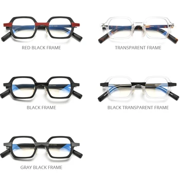 HEPIDEM Asetat Optik Gözlük Çerçeve Kadınlar 2021 Yeni Vintage Kare Gözlük Erkekler Miyopi Reçete Gözlük Gözlük 9152 0