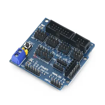 Sensör Kalkanı V5. 0 sensörü genişletme kartı UNO MEGA R3 V5 Arduino için elektronik yapı taşları robot parçaları 5