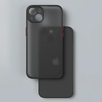 Darbeye dayanıklı Zırh Mat Şeffaf Kılıf iPhone 13 12 11 Pro Max XR XS X 7 8 Artı SE Mini Lüks Yumuşak Silikon Tampon Sert PC Kapak