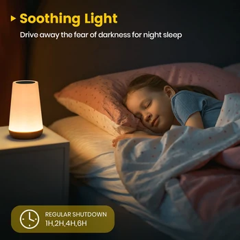 13 Renk LED Değişen Gece Lambası RGB dokunmatik uzaktan kumanda Kısılabilir Lamba Taşınabilir Masa Başucu Lambası USB Şarj Edilebilir Gece Lambası