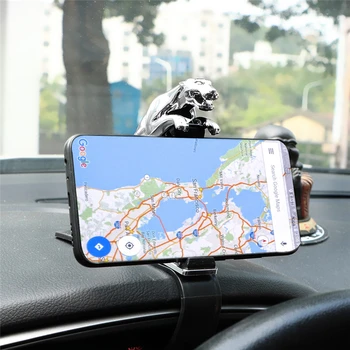 Yeni 360 Derece HUD Araba telefon tutucu Leopar Tasarım cep telefonu tutucu GPS Standı ayarlanabilir kopça Tutucu Aksesuarları Destek 5