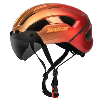 BATFOX Bisiklet Kask led ışık Şarj Edilebilir Entegral kalıplı Bisiklet Kask Dağ Yol bisiklet kaskı Spor Güvenli Şapka Adam İçin