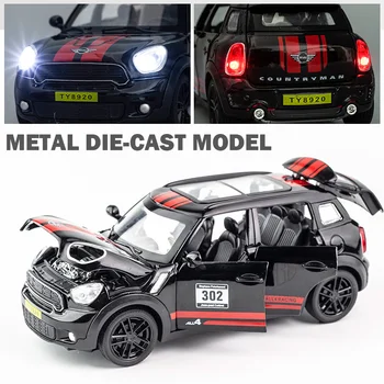 1:32 MINI COUNTRYMAN Diecast Alaşım Oyuncak Araba Modeli Metal Mini Coopers Modelleri 6 Kapılar Açık Araçlar Oyuncaklar Çocuk Koleksiyonu