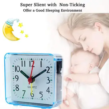 Mini Dilsiz Alarm Çocuk çalar saat Sevimli dijital alarmlı saat Saat Çocuklar Başucu Saati Çocuklar Uyku Eğitmeni Uyandırma Gece Lambası Elektronik 5
