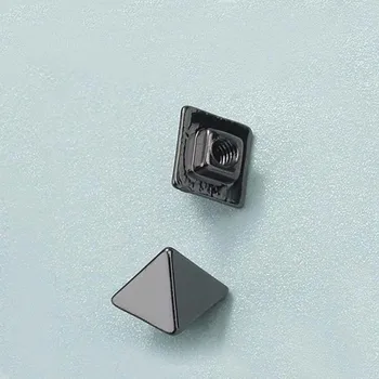 50 adet 4 renkler 8 * 8mm gun siyah metal vida tipi perçin çanta çiviler delikli bakır perçin düğmesi