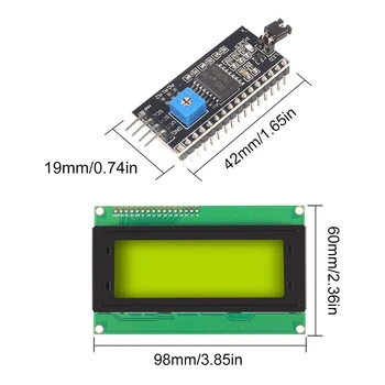 LCD2004 IIC/I2C lcd ekran Monitör 2004 20X4 5V Karakter Mavi/Yeşil Arkadan aydınlatmalı Ekran LCD2004 IIC I2C Arduino için 1