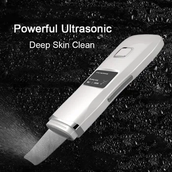 Yeni Ultrasonik Yüz Temizleyici Derin Yüz Temizleme Iyon Gözenek Cilt Scrubber Akne Siyah Nokta Remover Yüz Germe Masaj Cilt Bakımı Aracı 0