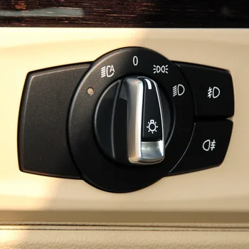 Far Far anahtar düğmesi İç Araba Aksesuarları Far Düğmesi Düğmesi BMW E90 3 Serisi 2005-2012 E84 X1 2009-
