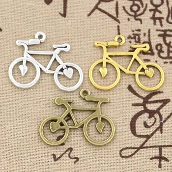 8 adet Charms Bisiklet Bisiklet 31x24mm Antik charms, kolye fit, Vintage Tibet Bronz Gümüş Renk altın, DIY El Yapımı Takı 0