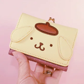 Kawaii Sanrio Hello Kitty My Melody Cinnamoroll Cüzdan Sevimli Karikatür Öğrenci Cüzdan bozuk para çantaları Billetera Çantası Anime PU Çanta