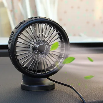 Araba Çok fonksiyonlu Elektrikli Fan Araba Hava Çıkış Merkezi Konsol Büyük Rüzgar Dilsiz Mini Fan Ev Araba Çift kullanımlı 3-hız Ayarlanabilir