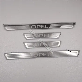 Opel astra zafira corsa için kapı eşiği tıkama plakası Kapak Trim Paslanmaz Çelik Eşik Pedalı Styling Korumak Araba Aksesuarları 2