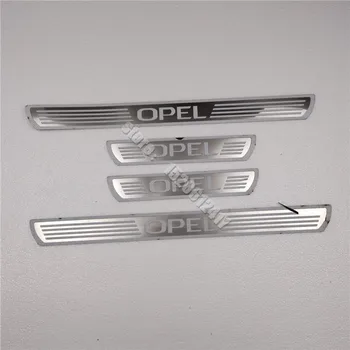 Opel astra zafira corsa için kapı eşiği tıkama plakası Kapak Trim Paslanmaz Çelik Eşik Pedalı Styling Korumak Araba Aksesuarları 3
