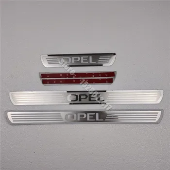 Opel astra zafira corsa için kapı eşiği tıkama plakası Kapak Trim Paslanmaz Çelik Eşik Pedalı Styling Korumak Araba Aksesuarları 4