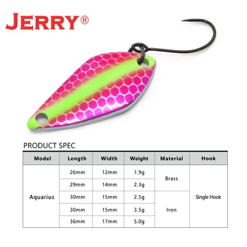 Jerry Kova Alabalık Küçük Mikro Balıkçılık Kaşık Lures 2.5 g 3.5 g 5g Spinner Yem UV Glitter Tatlısu Kış Olta takımı 1