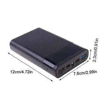 QC3. 0 Çift USB Tip-C PD 4x18650 Pil DIY Güç Bankası Kutusu Kasa led ışık Hızlı Şarj Güç Adaptörü cep tablet telefon 3
