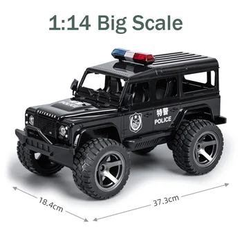 Çift E E363-001 1: 14 büyük Land Rover Defender D110 uzaktan kumanda SWAT araba tırmanma araba